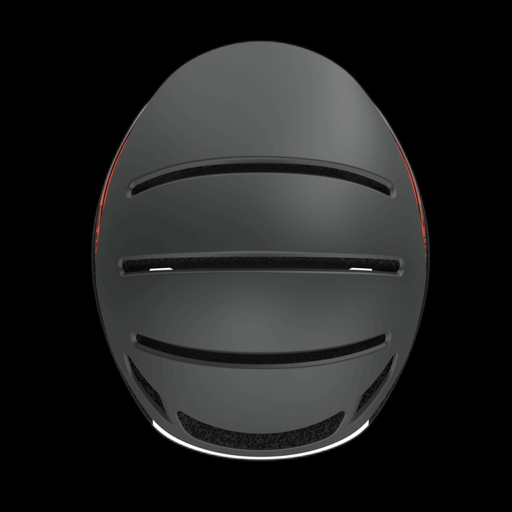 Smart bike helmet EVO21 top view showcasing its aerodynamic design and advanced safety features.