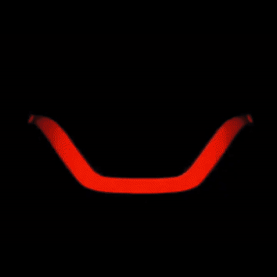 Smart bike helmet EVO21 glowing red design showcasing advanced visibility for safety.