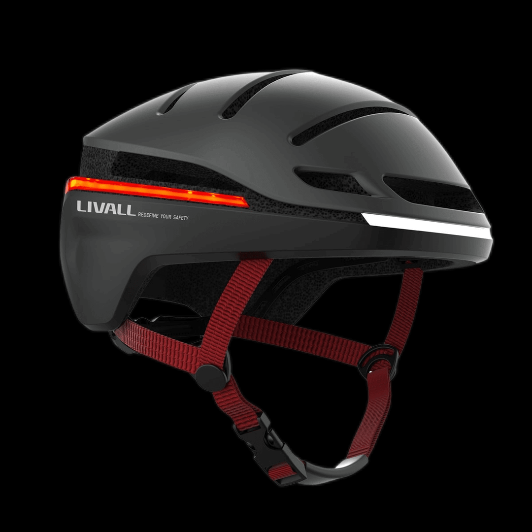 Smart bike helmet EVO21 with advanced features for enhanced safety and visibility in urban commuting.