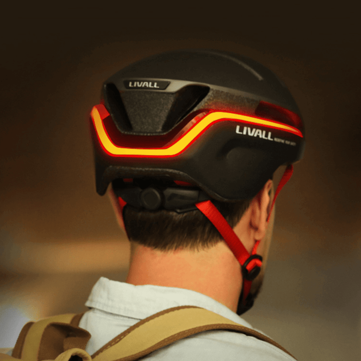 Smart bike helmet EVO21 featuring enhanced visibility and safety technology for urban commuting.